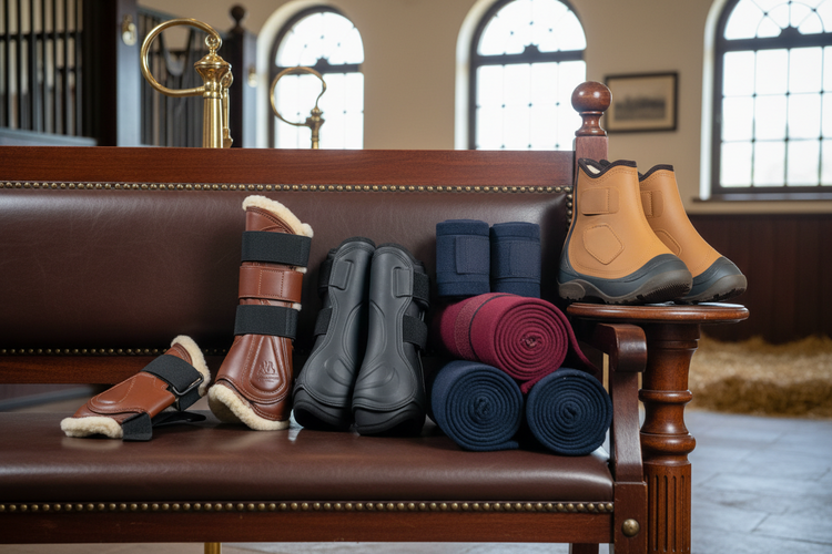 Botas y vendas para caballo