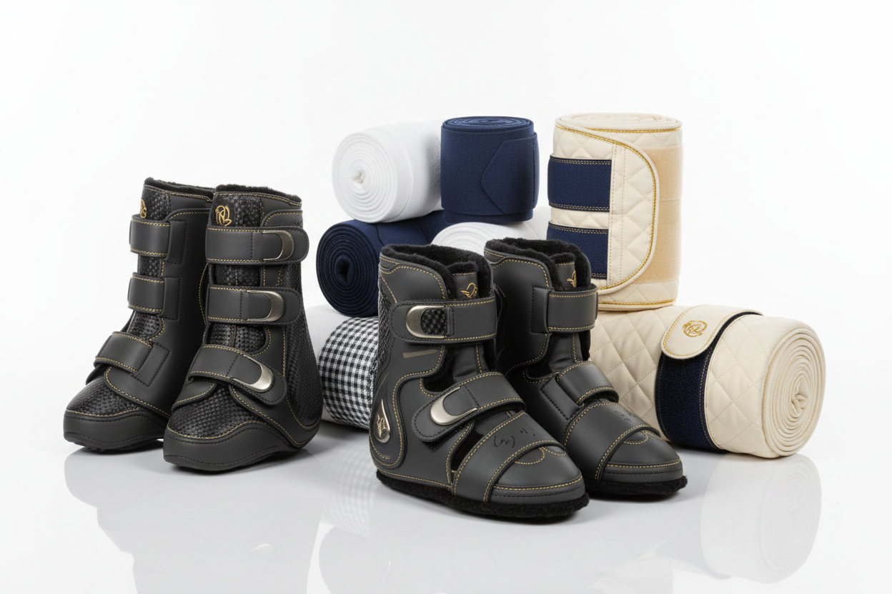 Botas y vendas para caballo