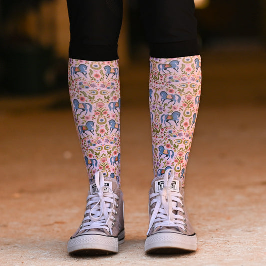 Horse Floral Pair & a Spare Socks
