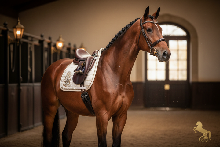 generar otra imagen de caballo con elegancia y premier en equitacion
